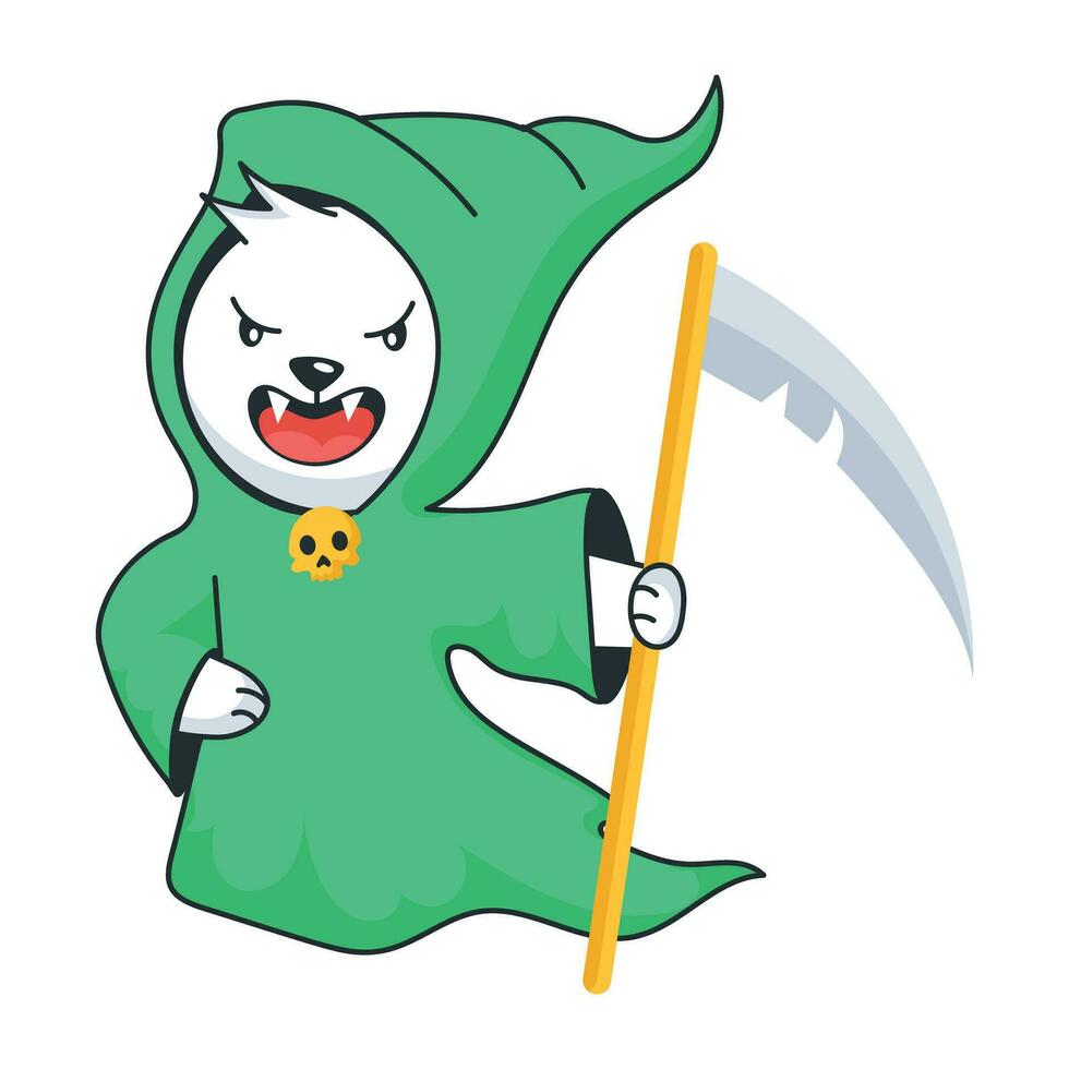 Trendy Reaper Bear vector