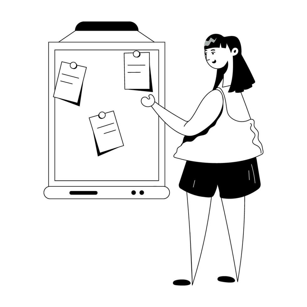 Trendy Task Board vector