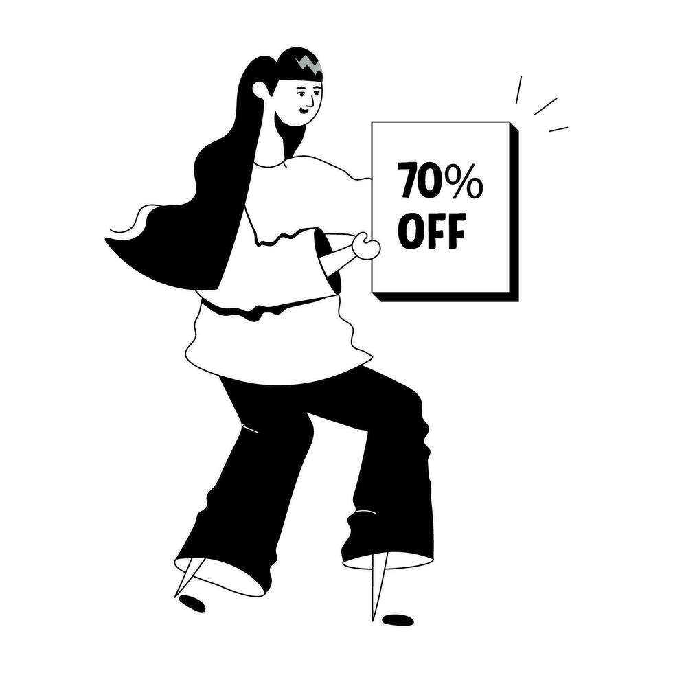 Trendy Discount Offer vector