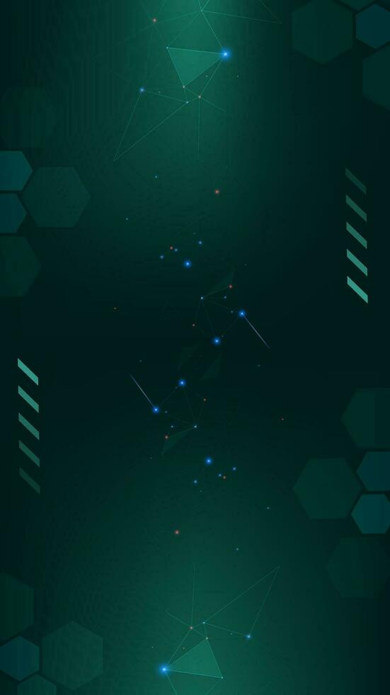 Gradient Digital technology background. Network connection dots and lines. Futuristic background for various design projects such as websites, presentations, print materials, social media posts vector