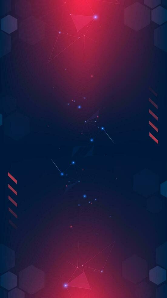 Gradient Digital technology background. Network connection dots and lines. Futuristic background for various design projects such as websites, presentations, print materials, social media posts vector