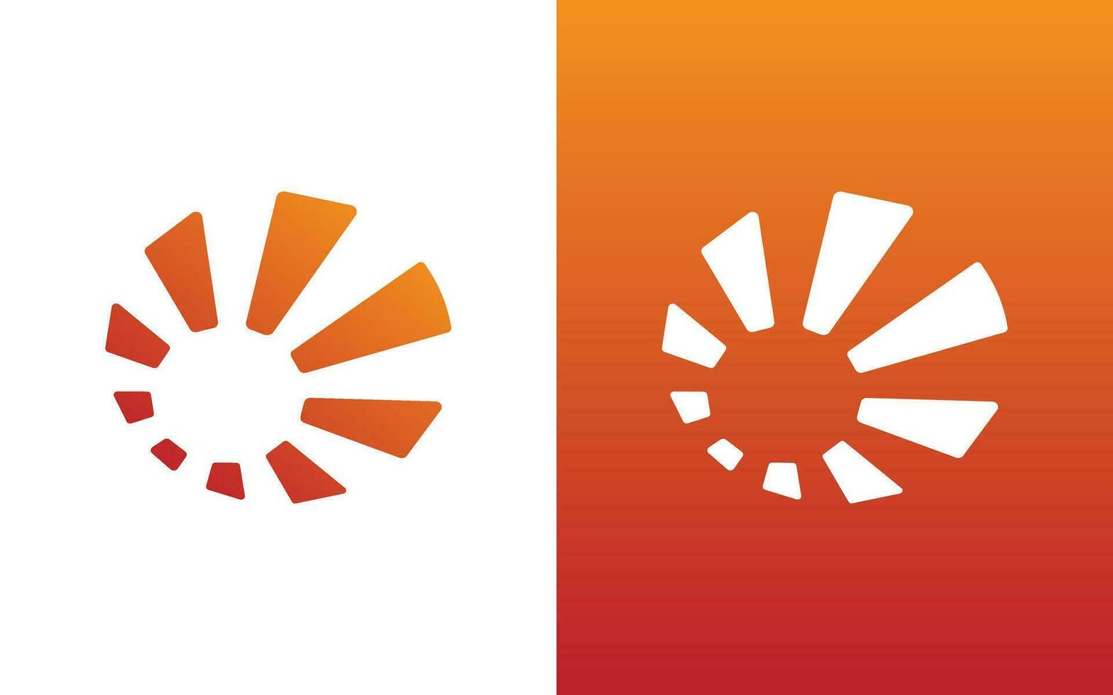 Loading shape round logo design vector