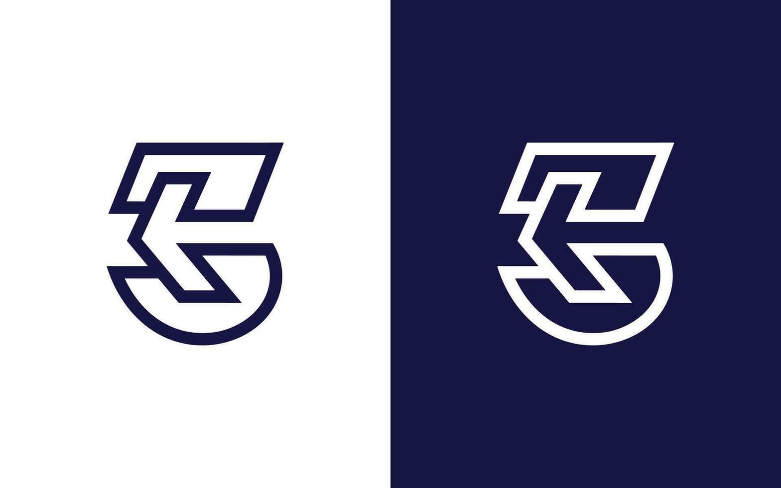 3 with arrow logo design vector