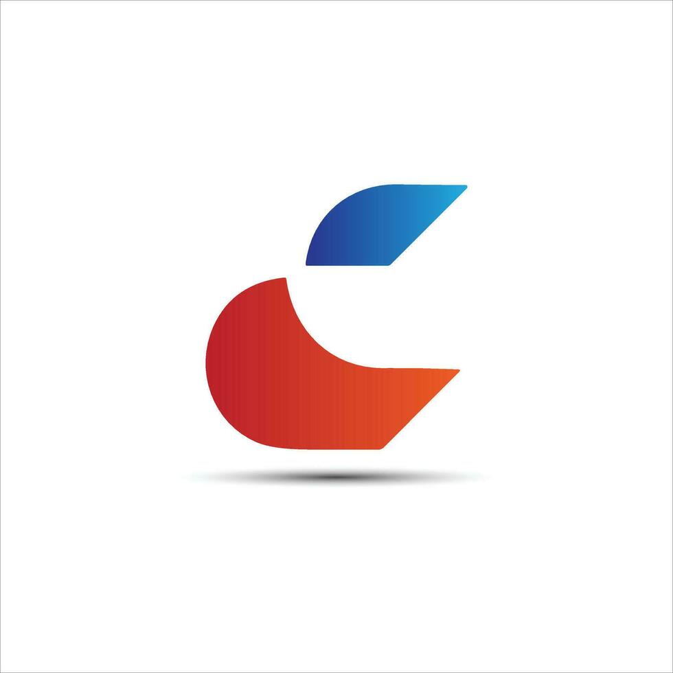 C letter apple shape logo design vector