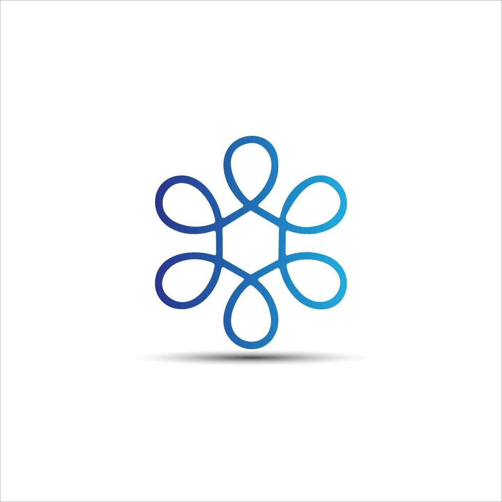 Spring shape logo design vector