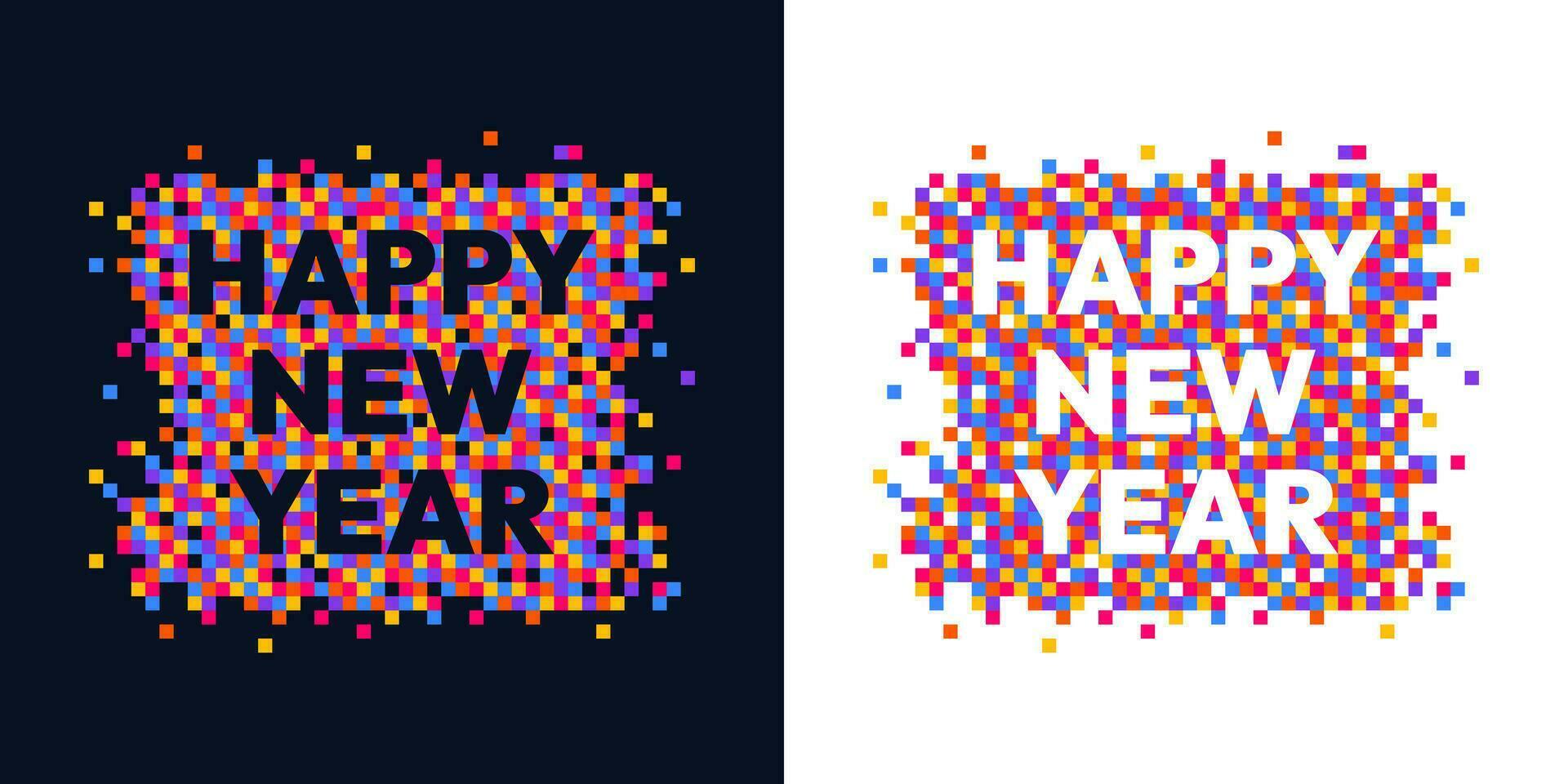 Abstract Geometric Background for Happy New Year Greeting Card vector