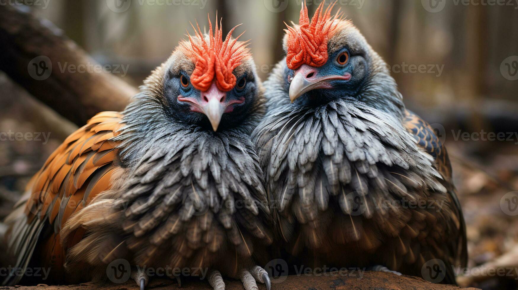 photo of heart-melting two Turkeys with an emphasis on expression of love. Generative AI