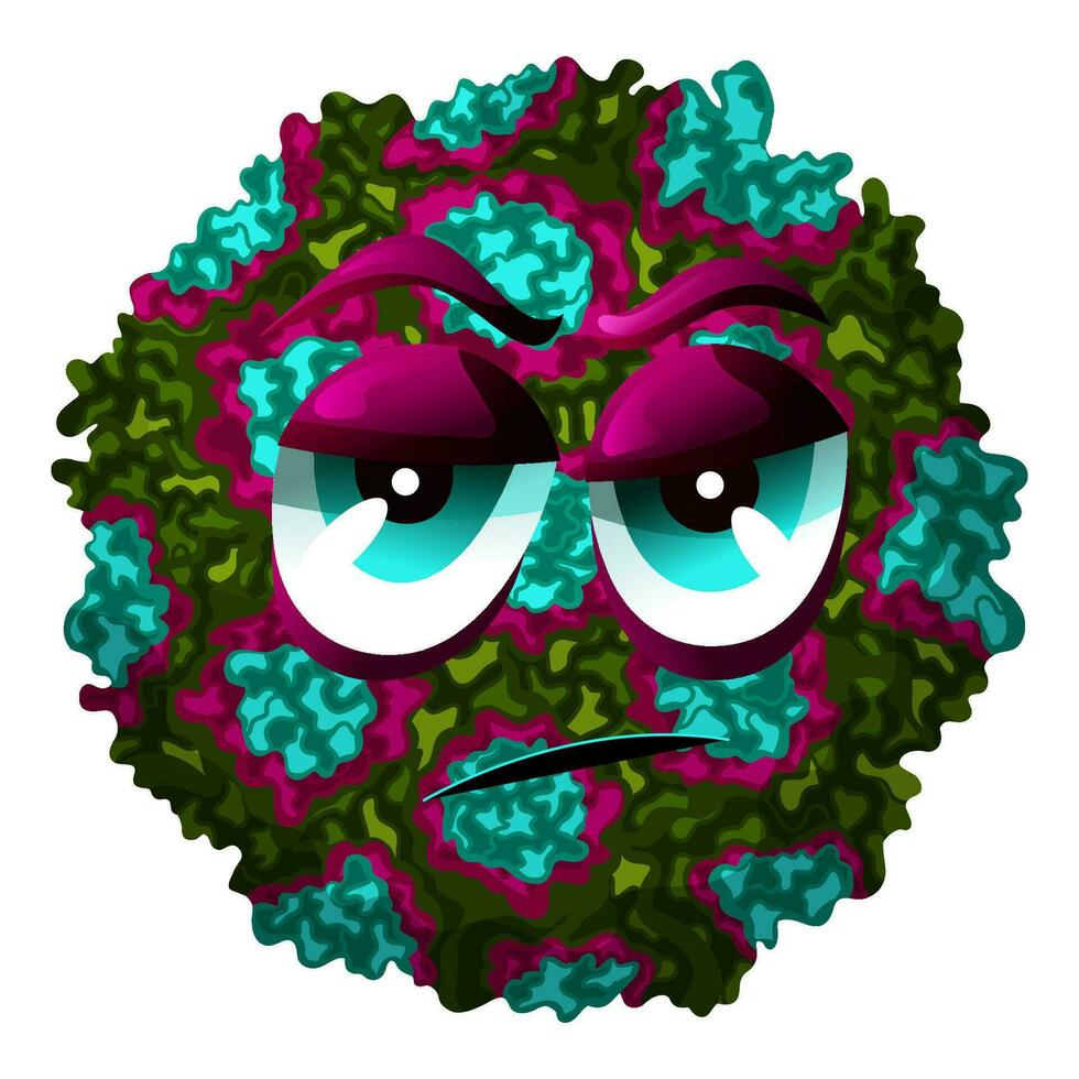 Norovirus cartoon character vector illustration