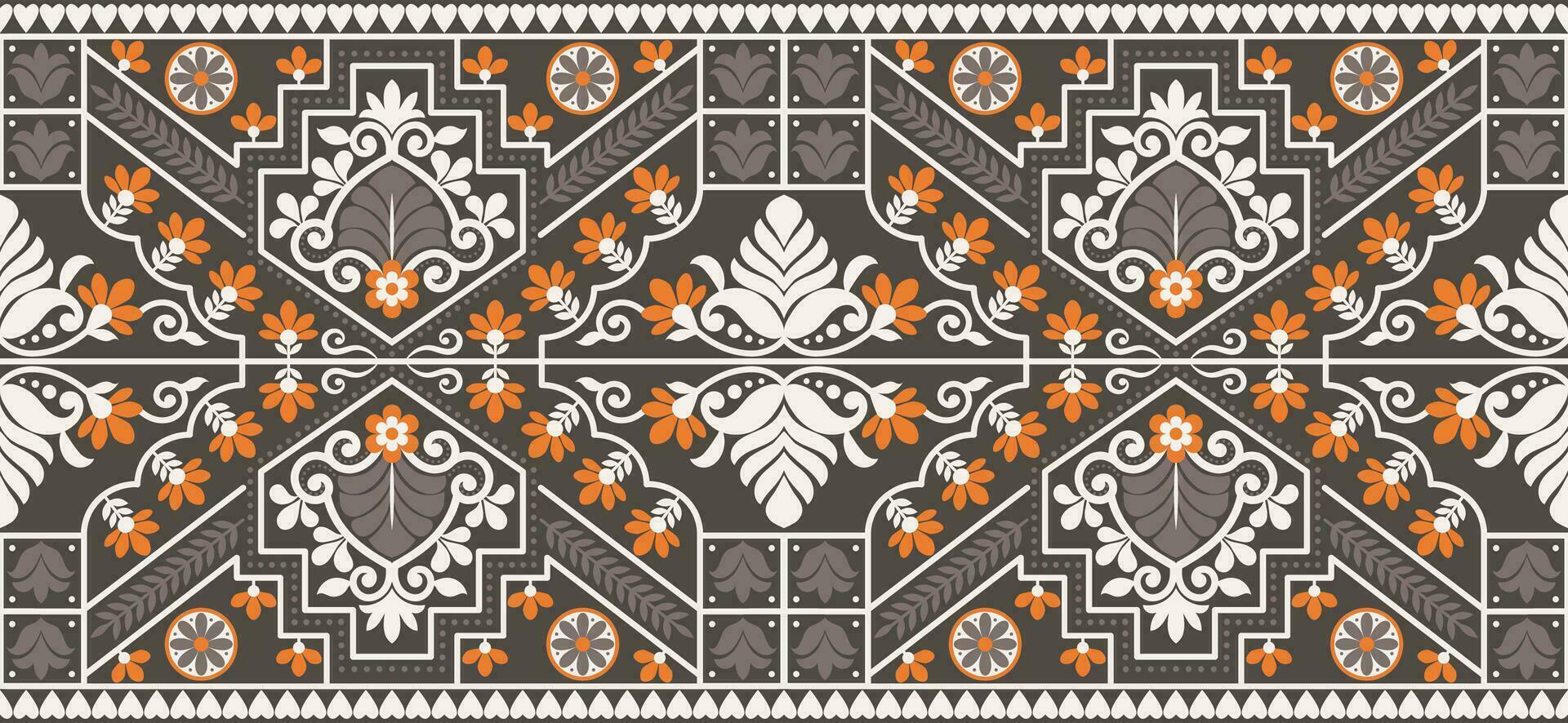 floral pattern Seamless. Background Seamless Pattern Geometric Ethnic pattern Ikat Seamless digital printing textile  for background, carpet, wallpaper, clothing, Batik, fabric, printing textile. vector