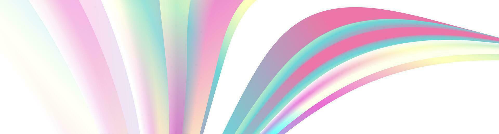 Colorful holographic abstract liquid waves background vector