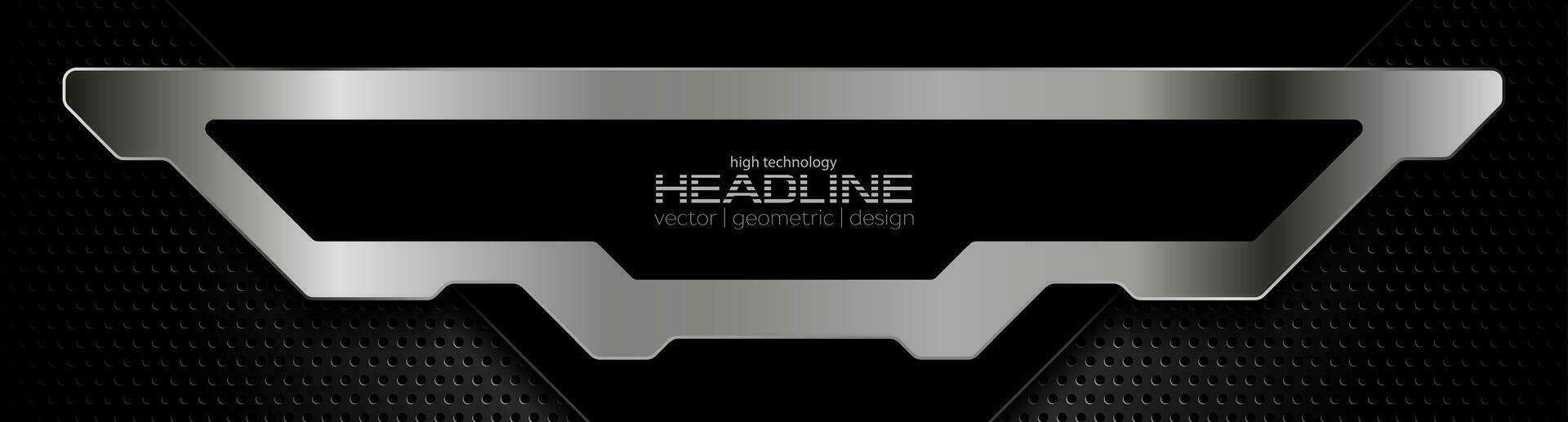 Black and metallic technology abstract background vector
