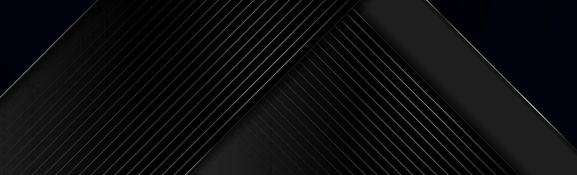 Black and grey metallic abstract tech geometric background vector