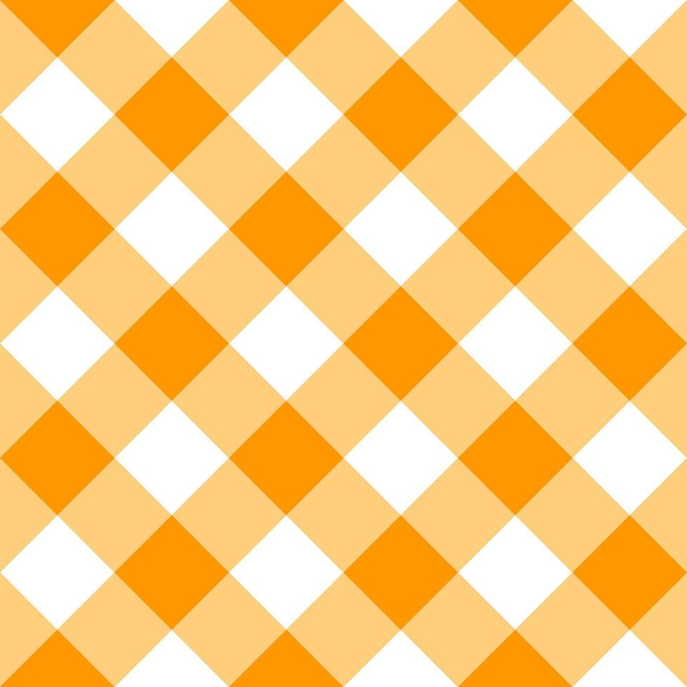 Orange plaid pattern background. plaid pattern background. plaid background. Seamless pattern. for backdrop, decoration, gift wrapping, gingham tablecloth. vector