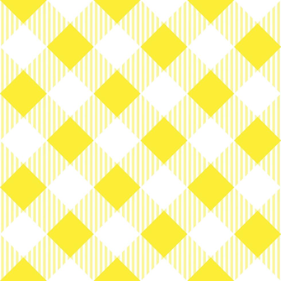 Yellow shade plaid pattern with oblique line inside background. plaid pattern background. plaid background. Seamless pattern. for backdrop, decoration, gift wrapping, gingham tablecloth. vector