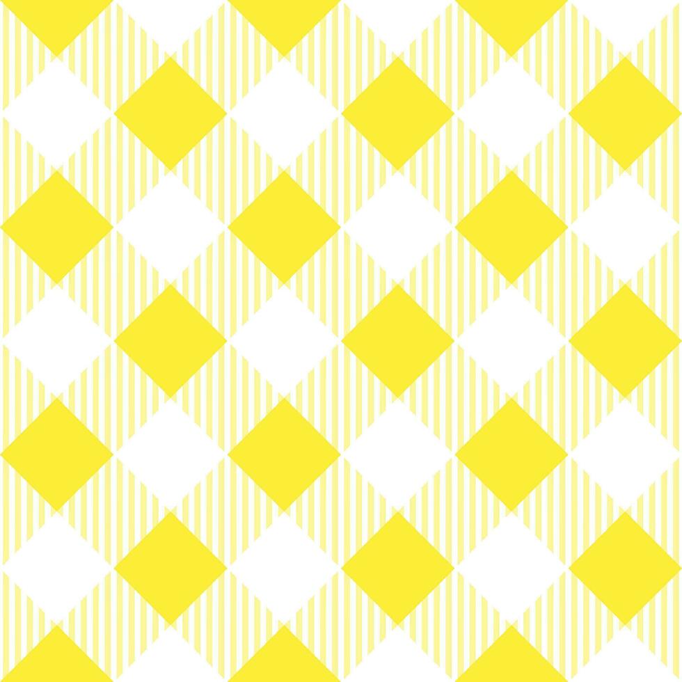 Yellow shade plaid pattern with oblique line inside background. plaid pattern background. plaid background. Seamless pattern. for backdrop, decoration, gift wrapping, gingham tablecloth. vector