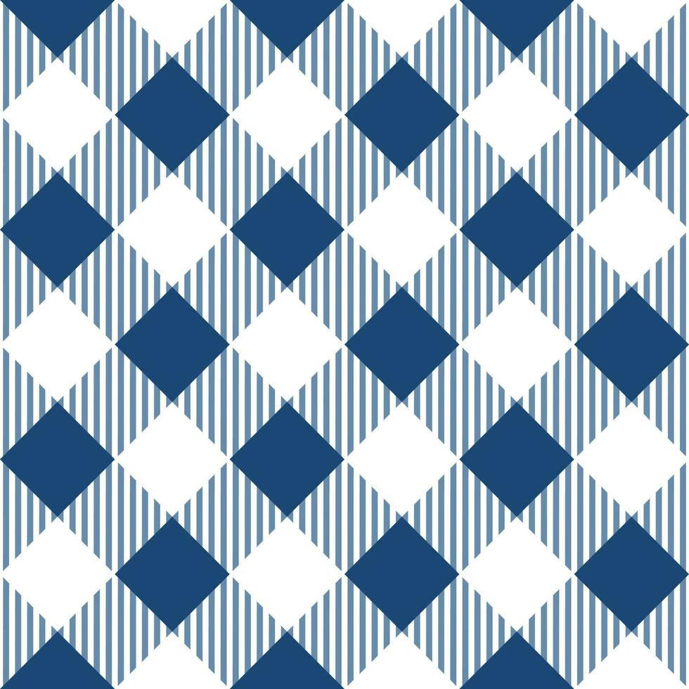 Navy blue shade plaid pattern with oblique line inside background. plaid pattern background. plaid background. Seamless pattern. for backdrop, decoration, gift wrapping, gingham tablecloth. vector