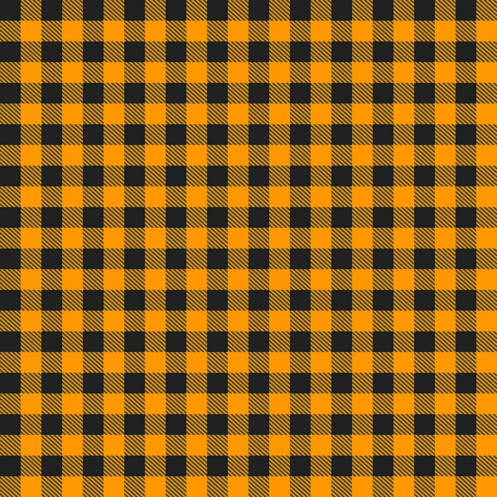 Orange and black buffalo plaid pattern with oblique line inside background. plaid pattern background. plaid background. Seamless pattern. for backdrop, decoration, gift wrapping, gingham tablecloth. vector