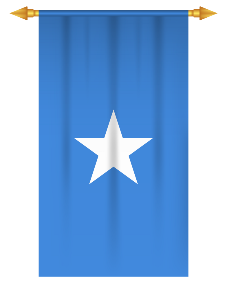 Somalia flag vertical pennant isolated png