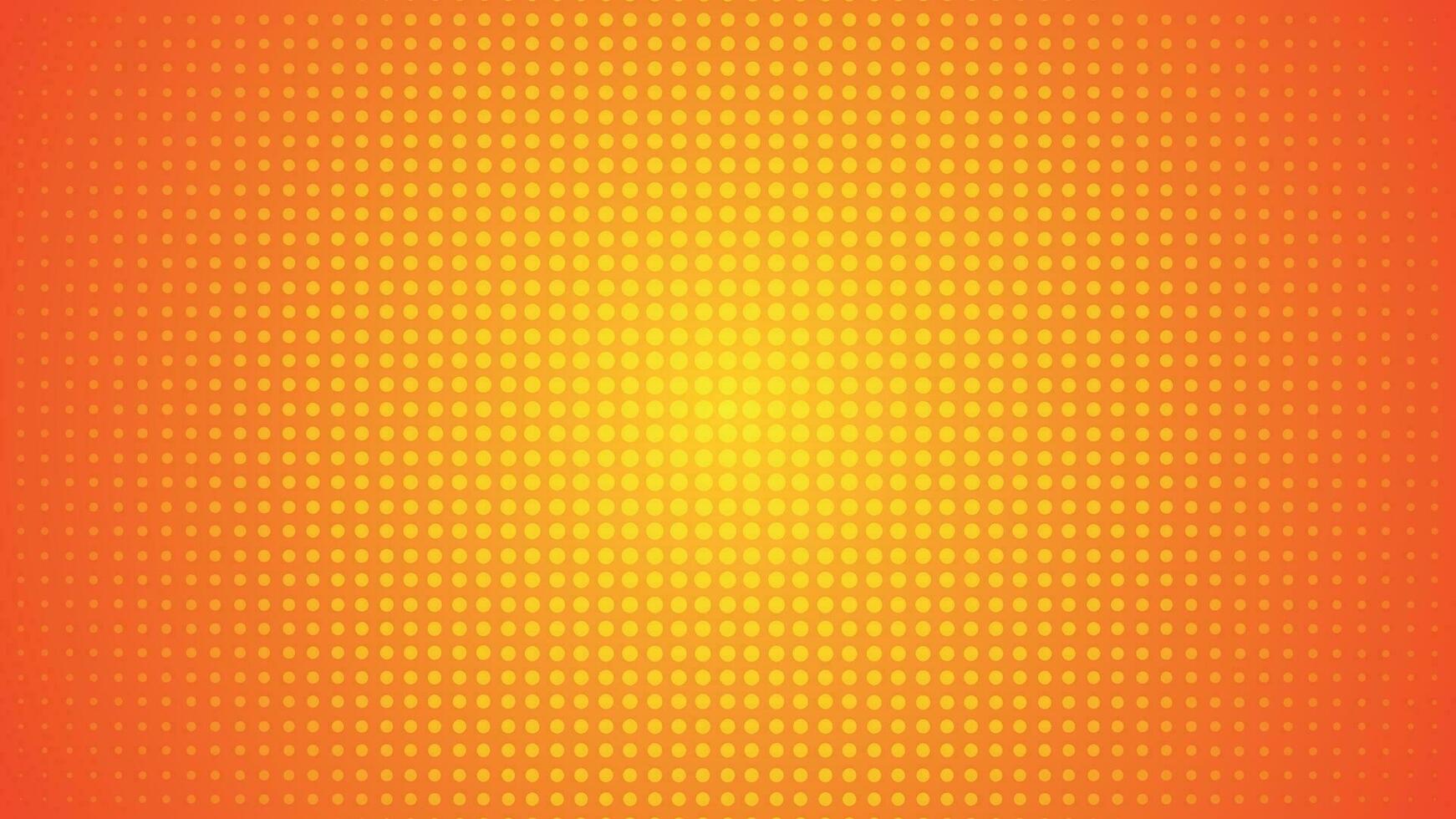 Abstract orange background, halftone dots vector