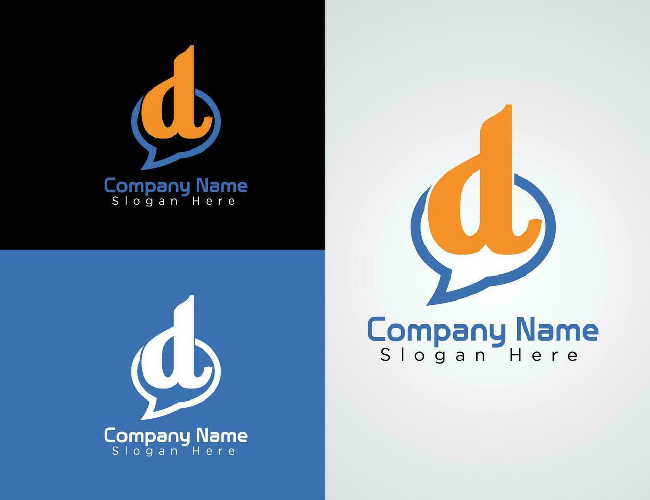 Letter D logo design or minimal logo vector