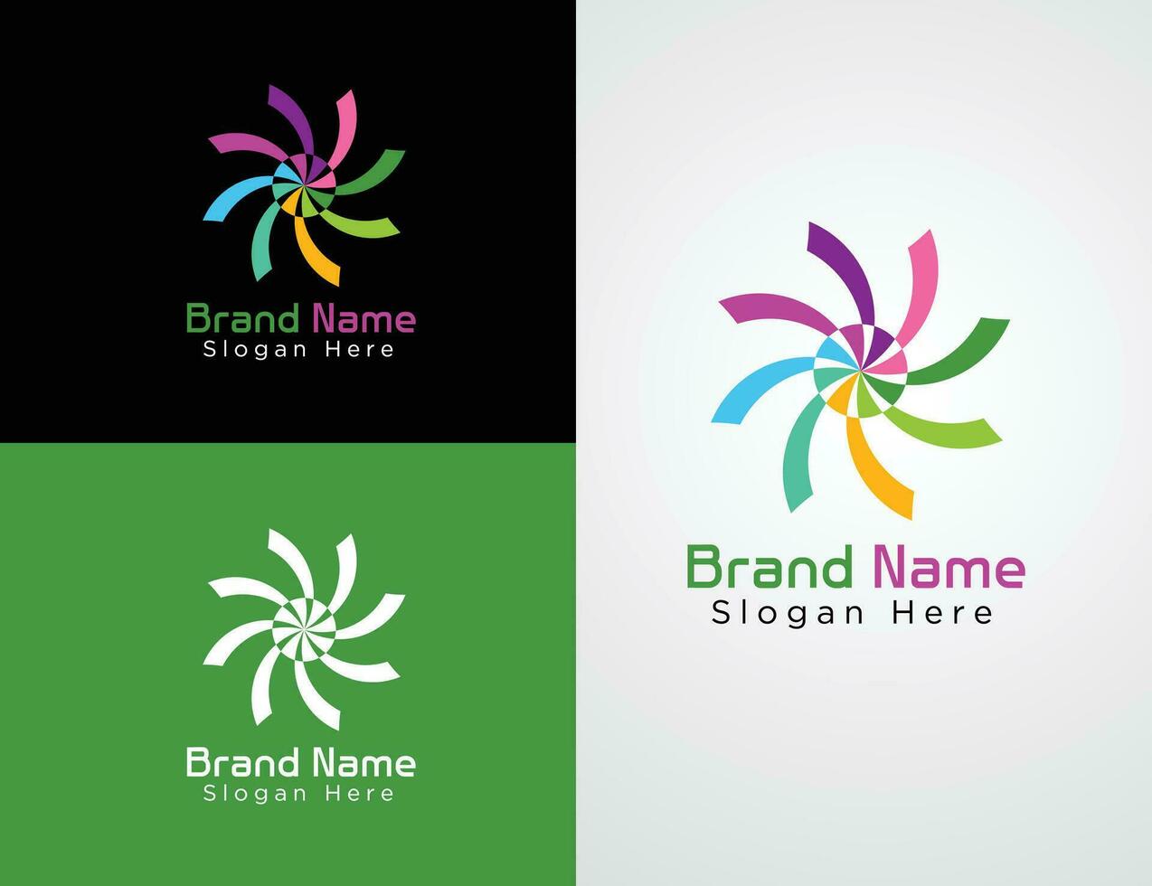Vector Colorful Company website logo collection or logo set