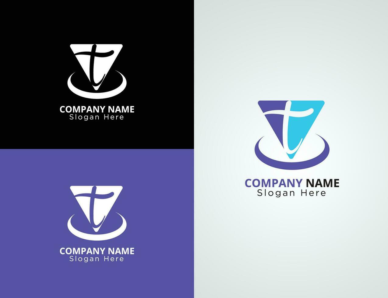 vector de diseño de logotipo de letra t