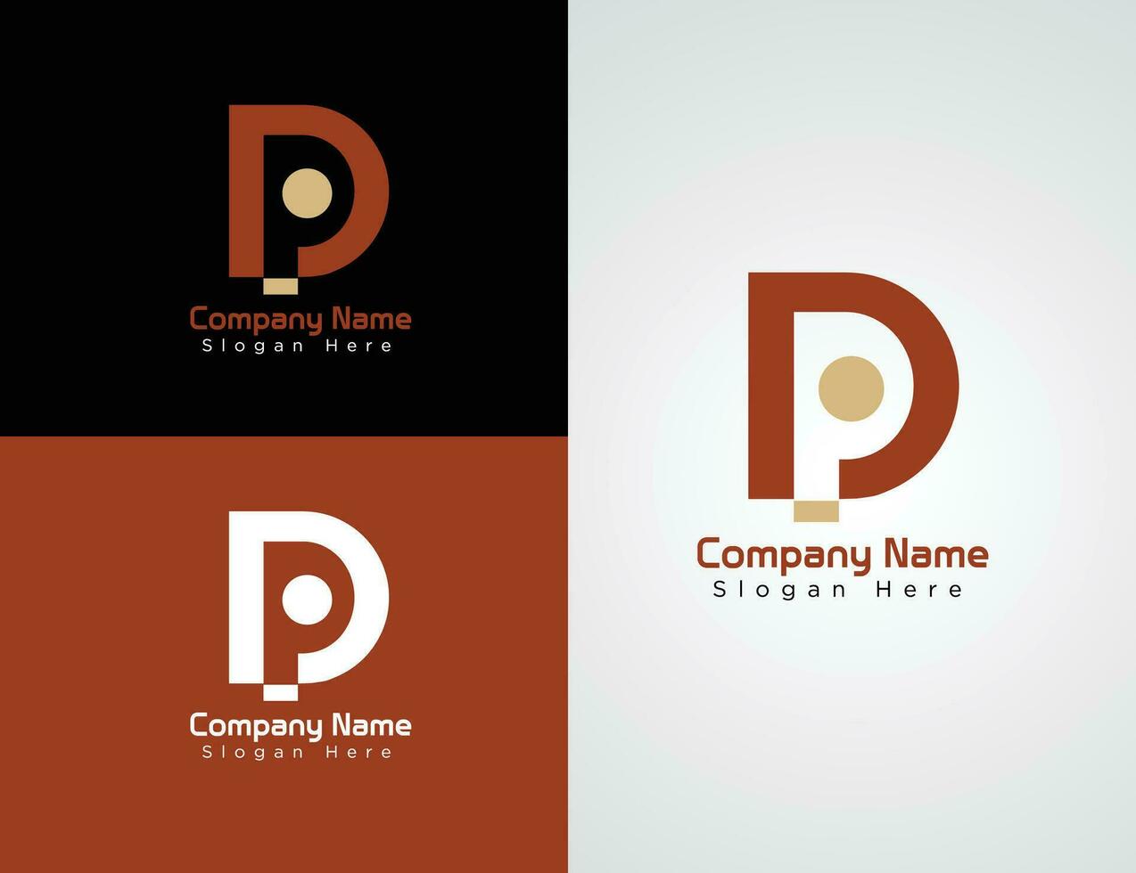 Letter DP logo collection for business vector