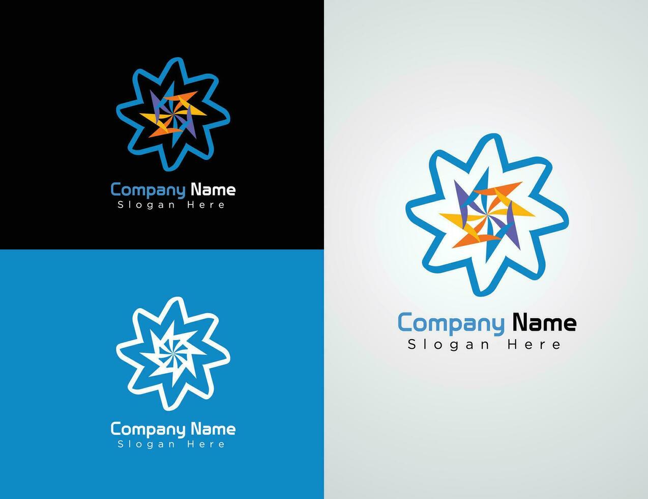 Vector Colorful Company website logo collection or logo set
