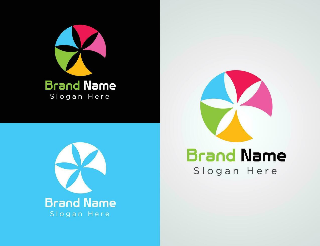 Vector Colorful Company website logo collection or logo set