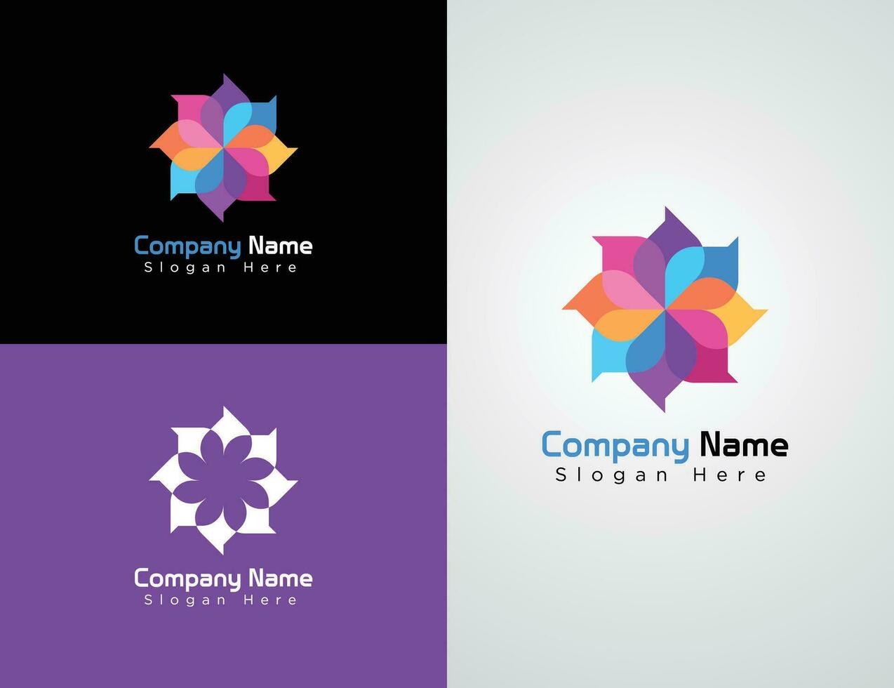Vector Colorful Company website logo collection or logo set