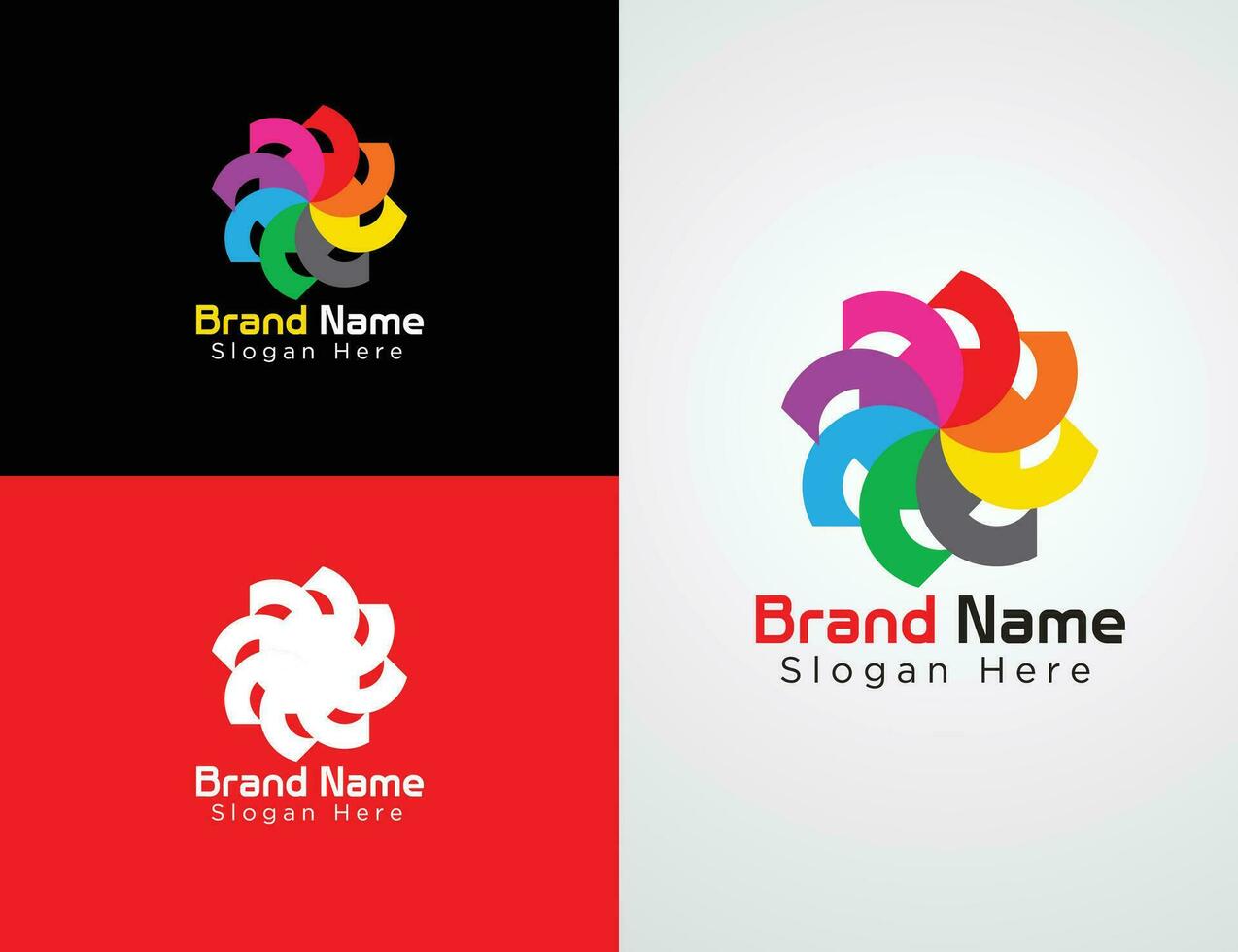 Vector Colorful Company website logo collection or logo set