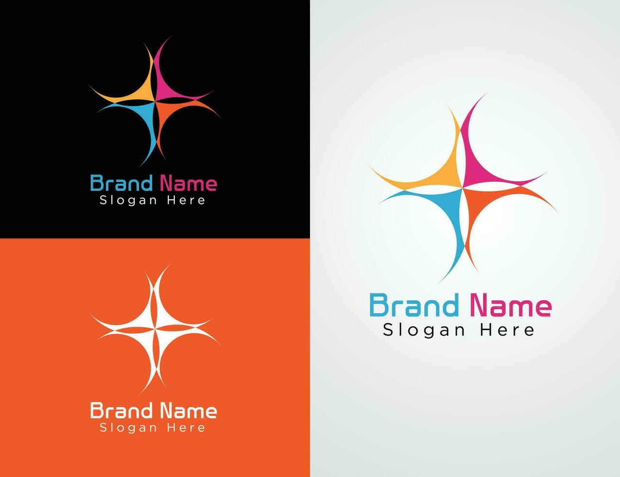 Vector Colorful Company website logo collection or logo set