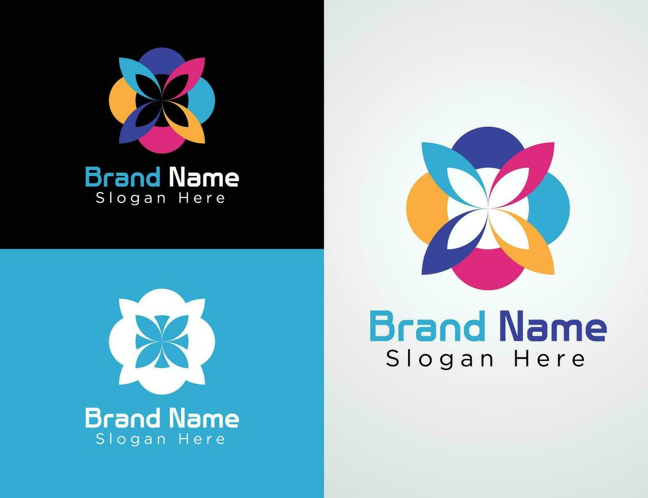 Vector Colorful Company website logo collection or logo set
