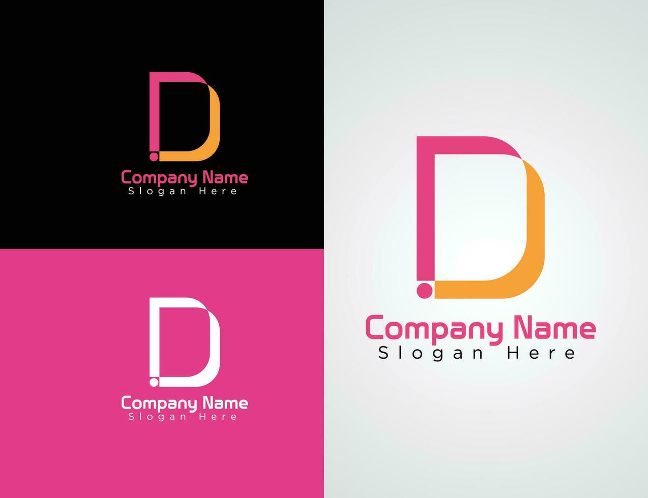 Letter D logo design or minimal logo vector