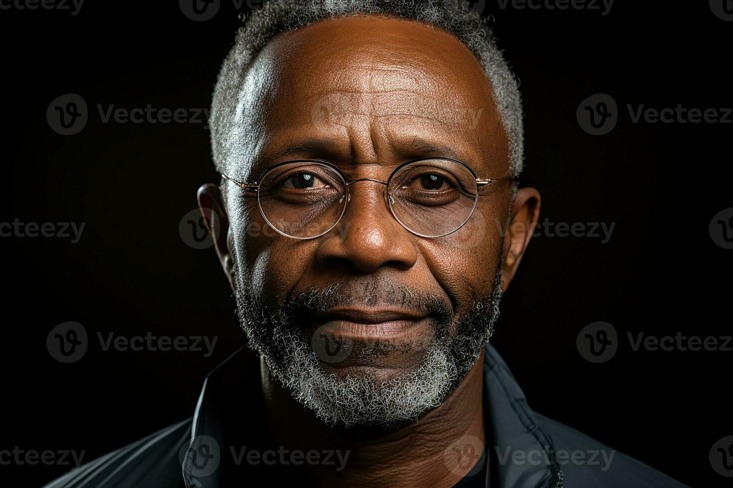 Ai Generated Studio Portrait Of Handsome Elderly Old African Man On Ai Generated Studio Portrait Of Handsome Elderly Old African Man On Different Colours Background Photo