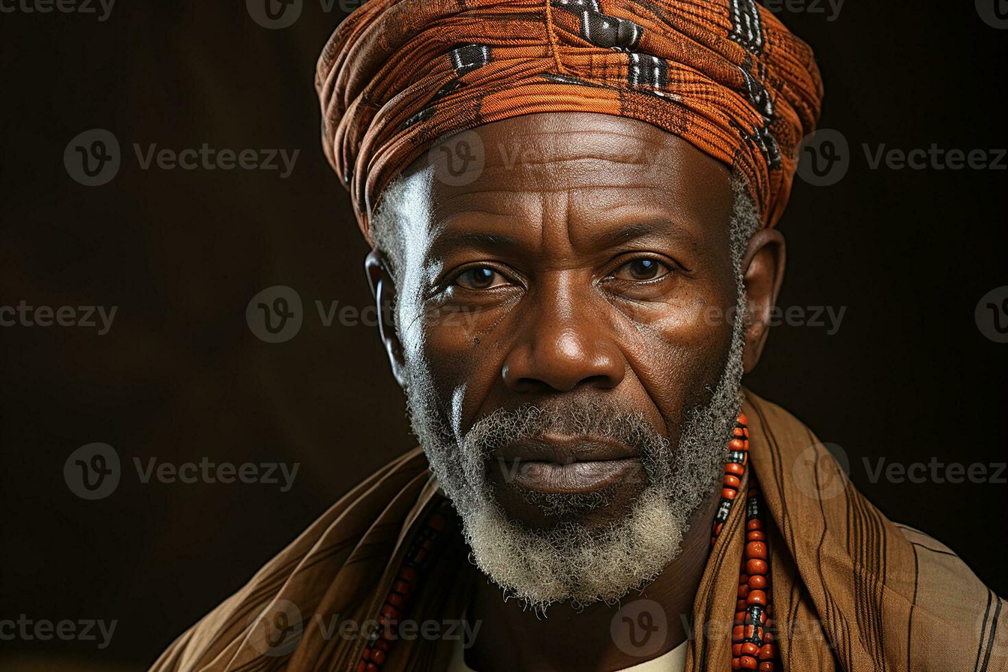 ai generado estudio retrato de hermoso mayor antiguo africano hombre en diferente colores antecedentes foto