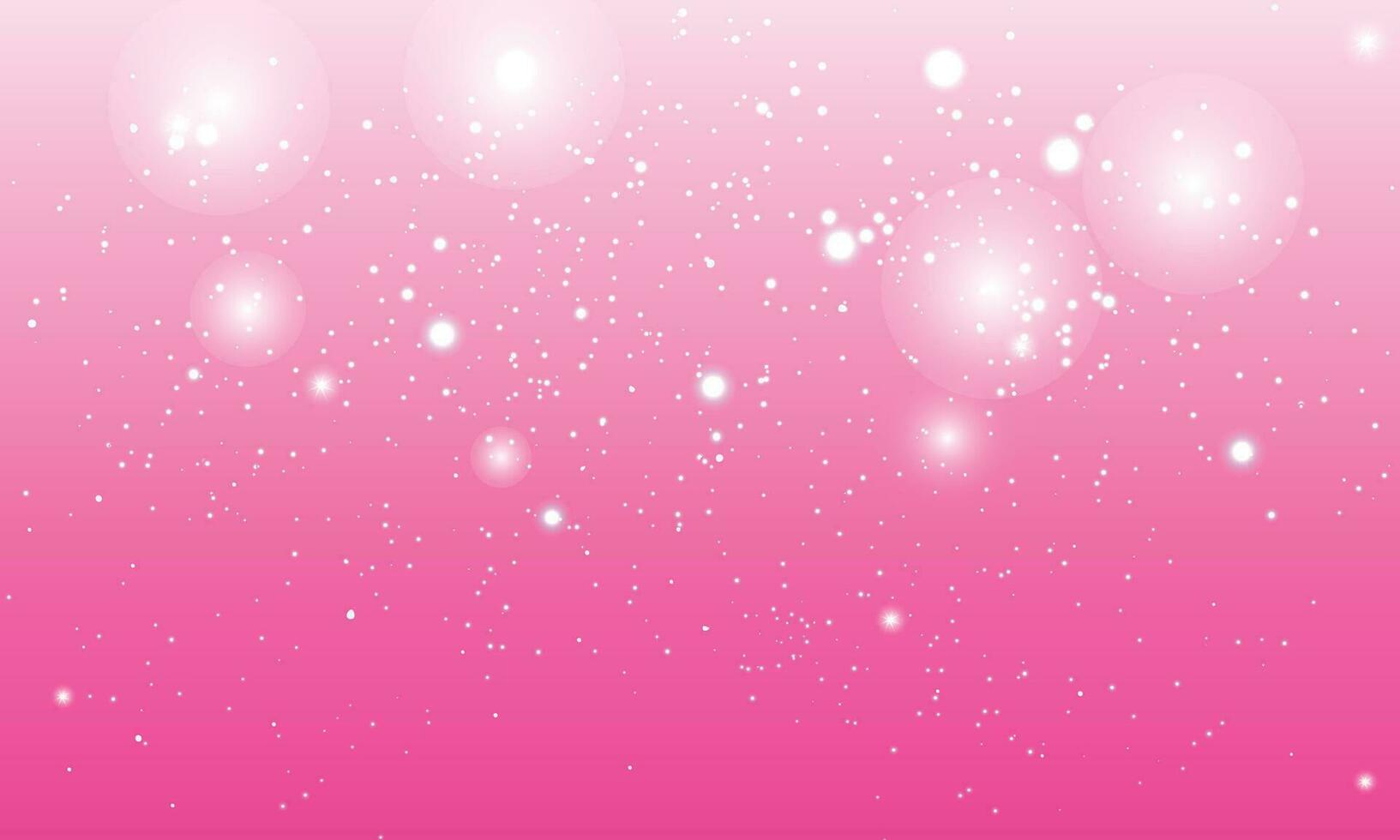 Vector pink background with glowing sparkle bokeh