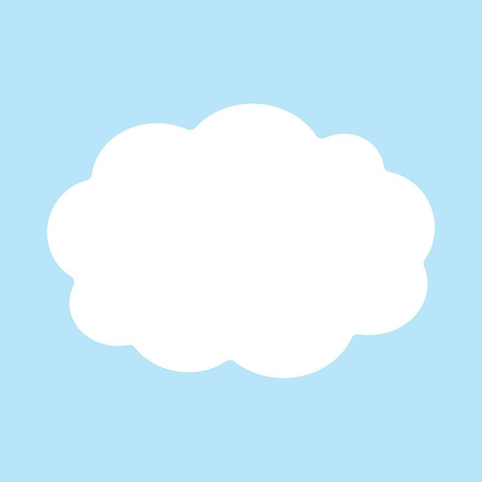 Vector cloud sticker clipart vector, flat design