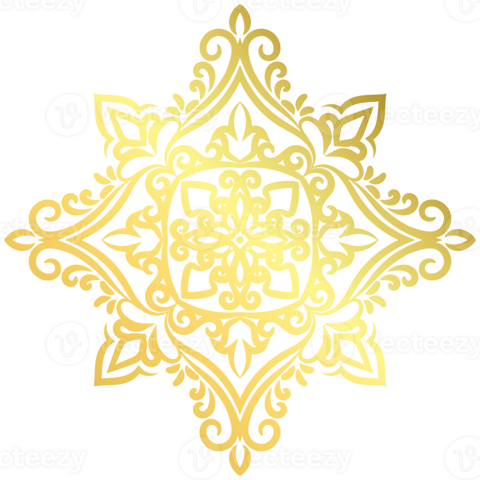 Golden mandala.Mandala de lujo .color dorado png