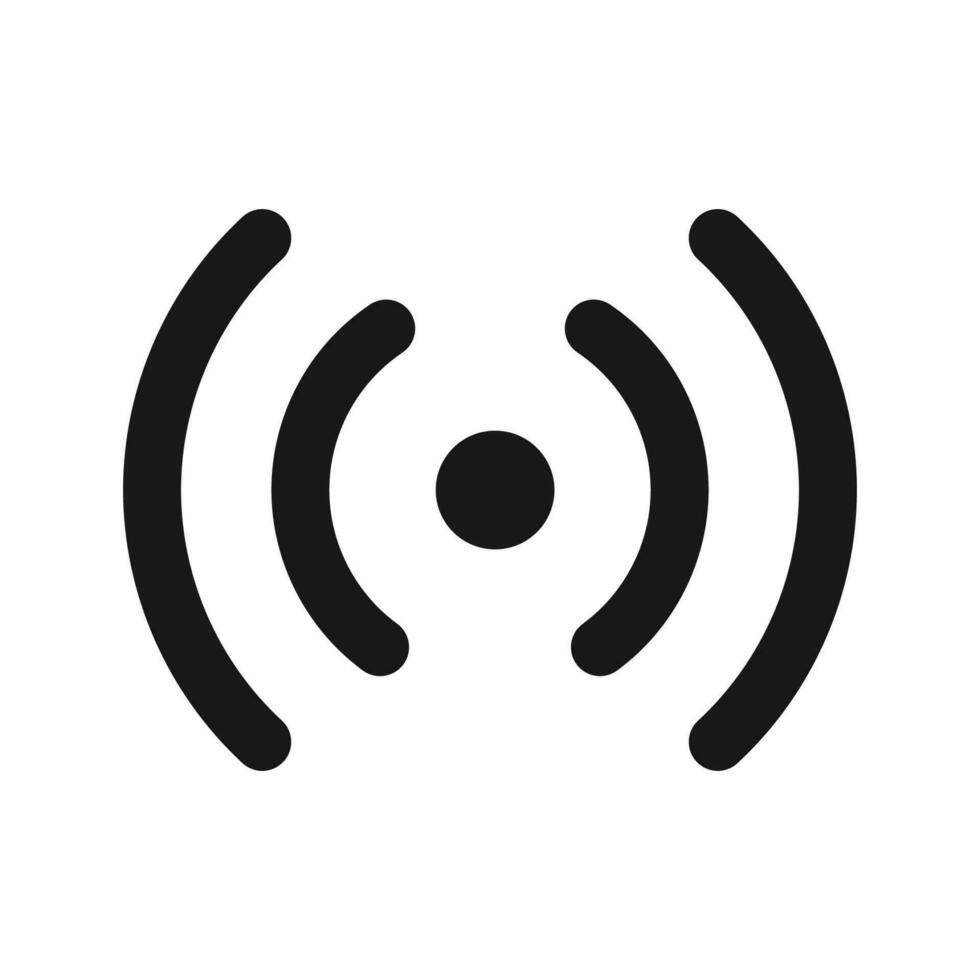 Vector wireless network symbol, wifi abstract vector icon