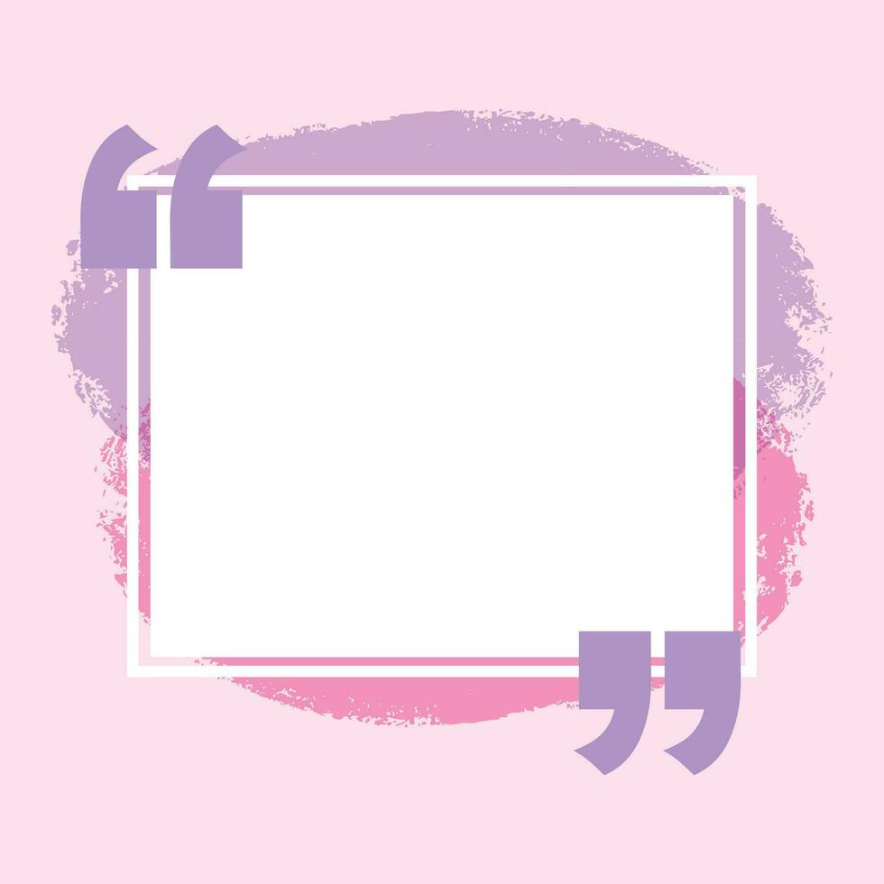 Vector modern quotes communication template design