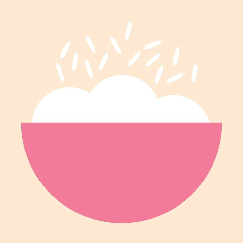 Vector bowl porridge cartoon cooking background healthy eating vector illustration