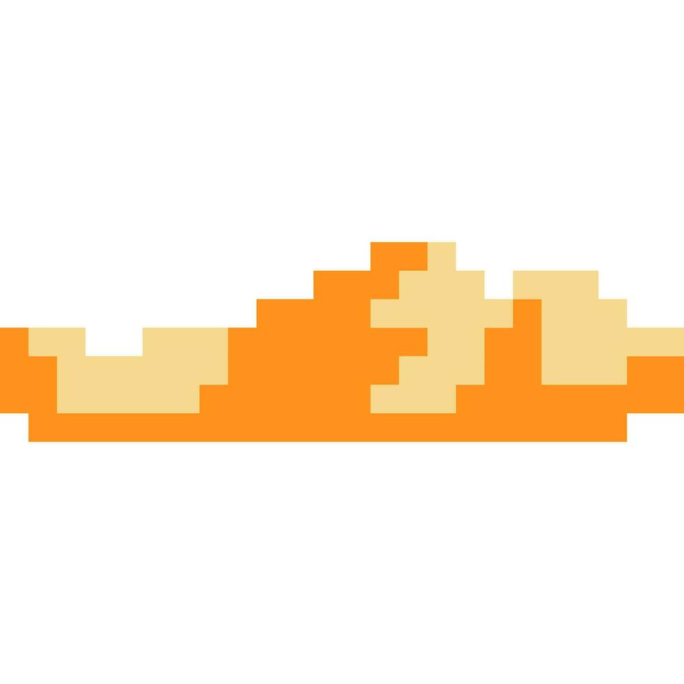 Cloud cartoon icon in pixel style vector