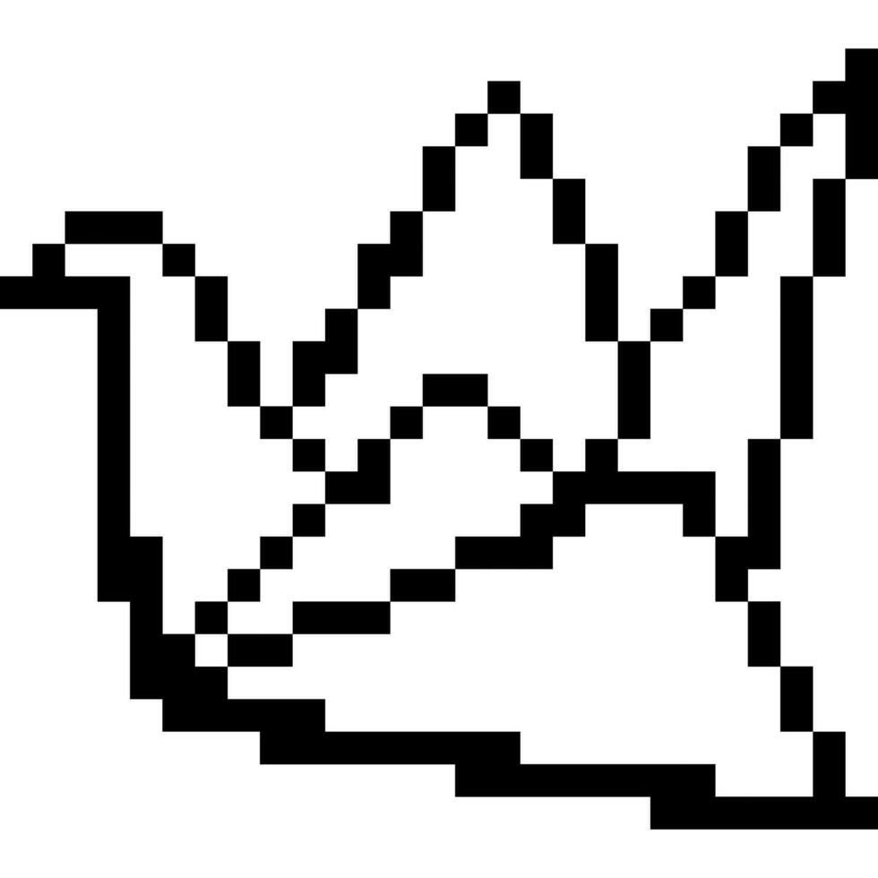 pájaro dibujos animados icono en píxel estilo vector