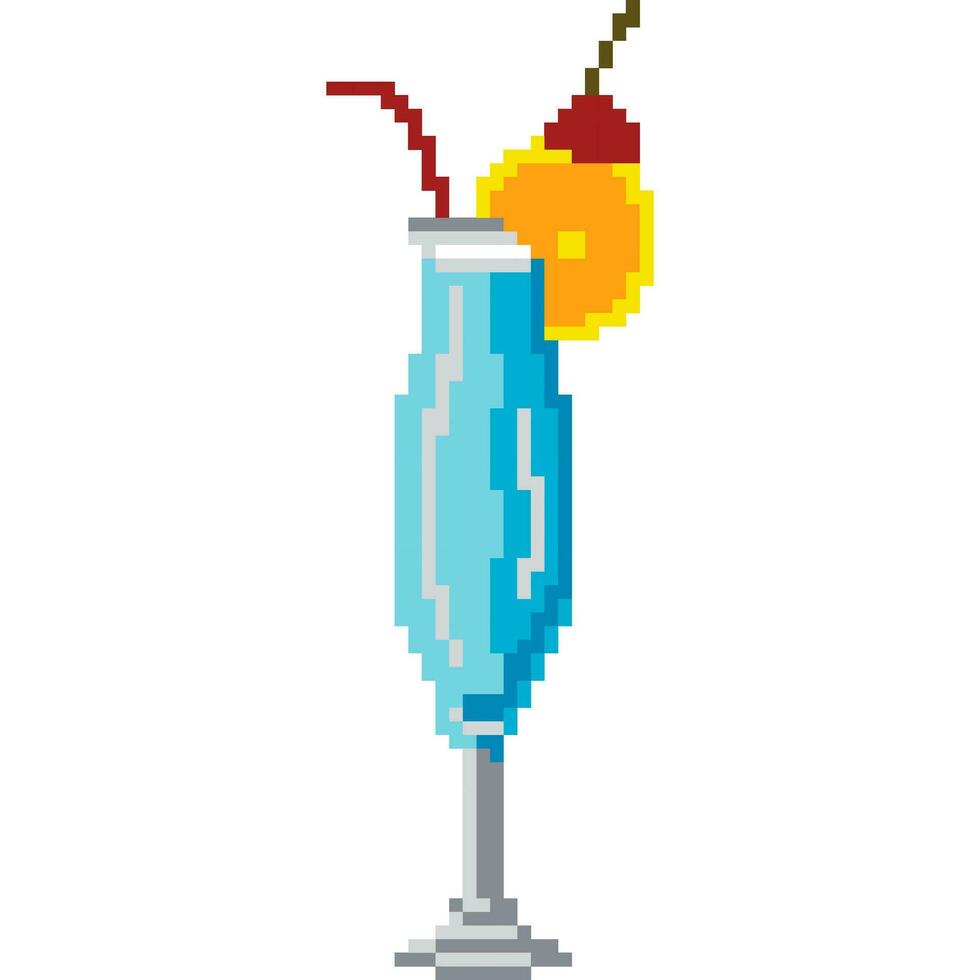 Drink cartoon icon in pixel style vector