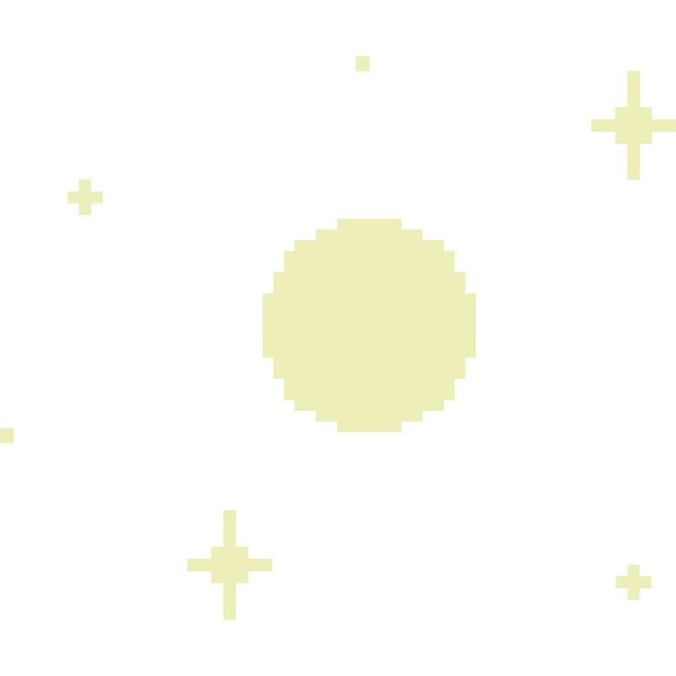 Moon cartoon icon in pixel style vector