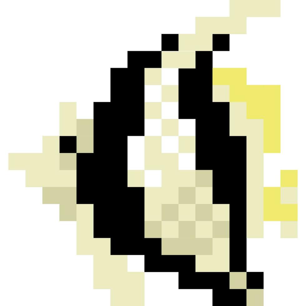 Fish cartoon icon in pixel style vector