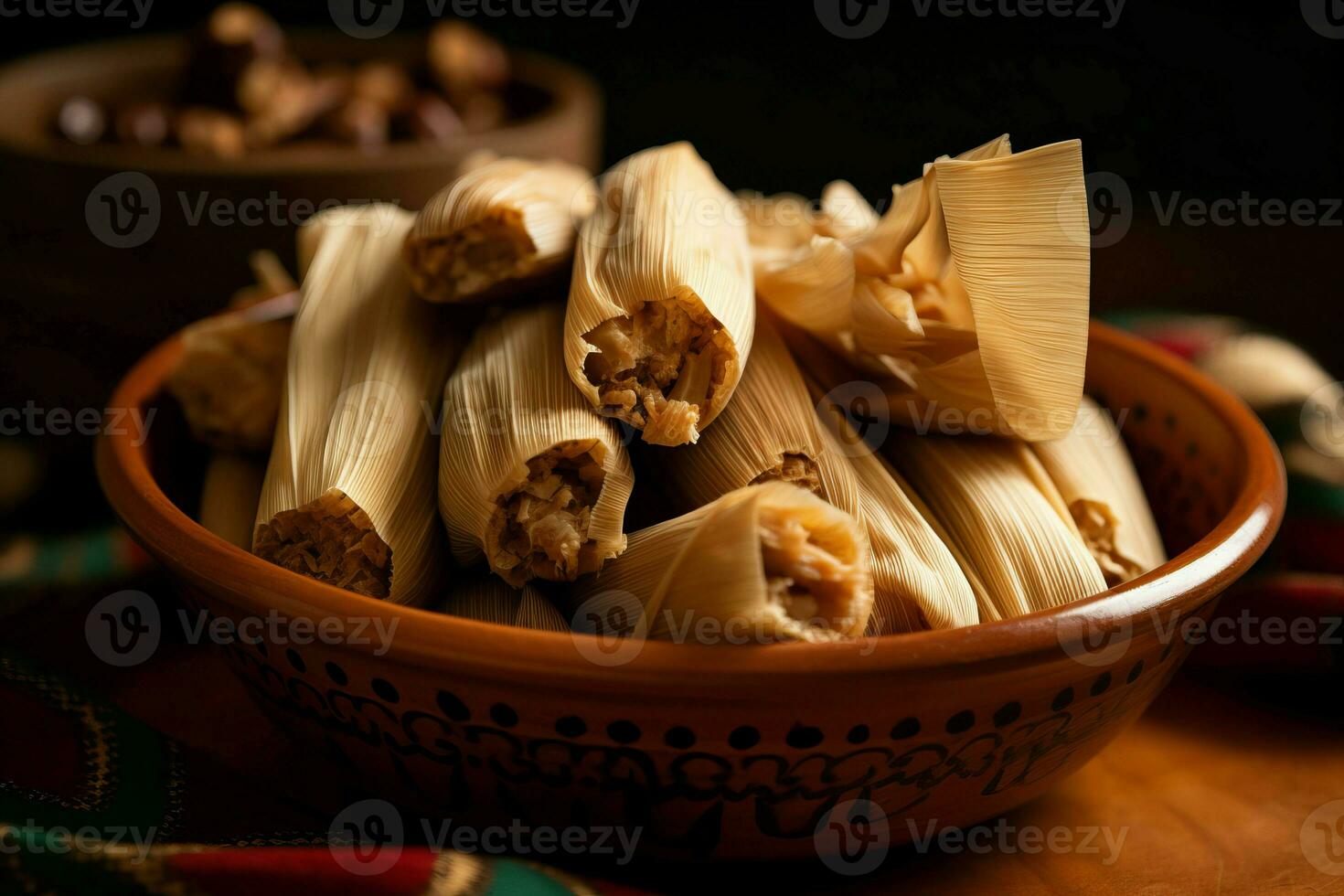 Sweet tamales bowl. Generate Ai photo