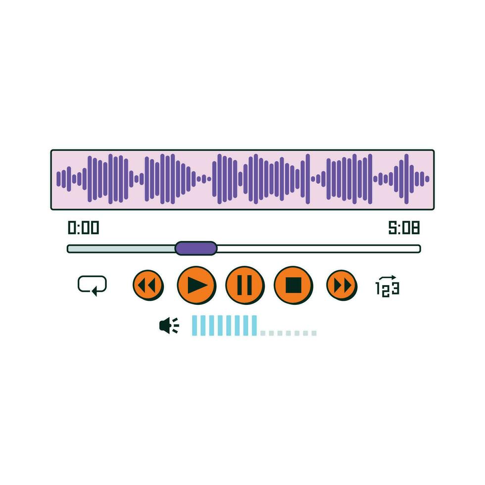 Vector illustation of music concpet on white