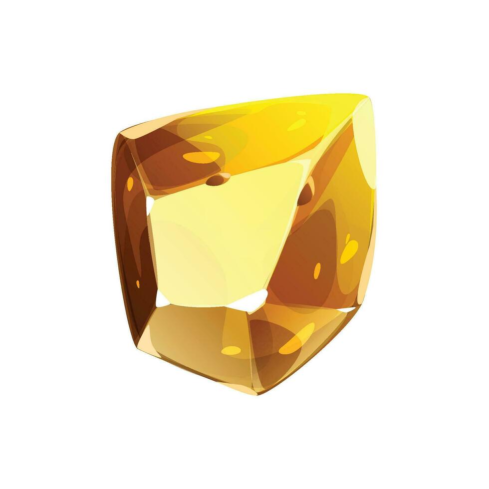 Vector royal multicolor gem on white background